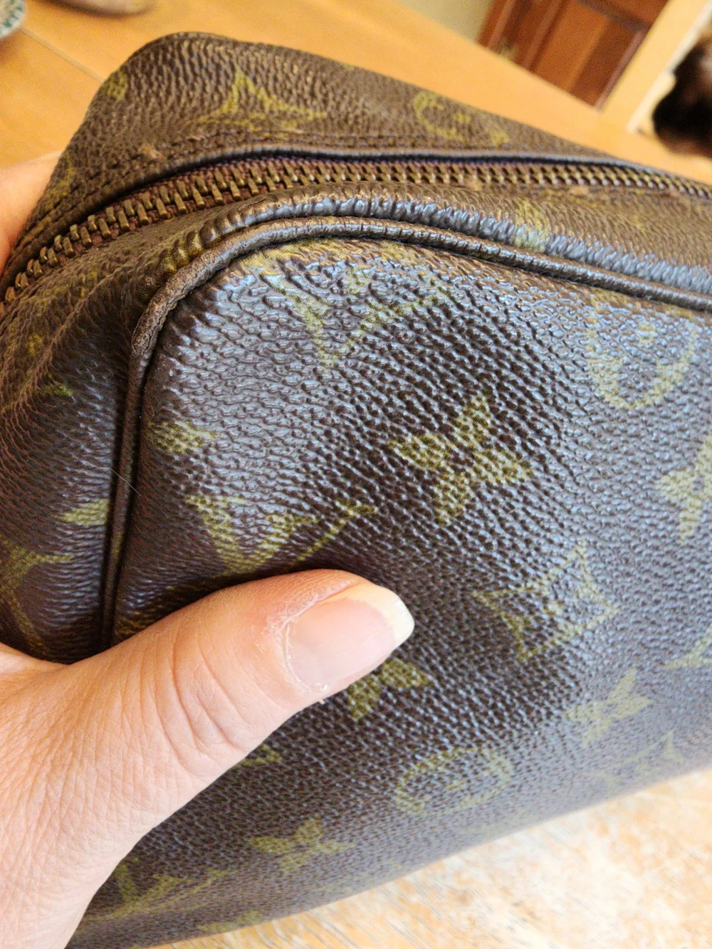 Louis Vuitton Monogram Trousse Toilette 28  iconic brown coated canvas